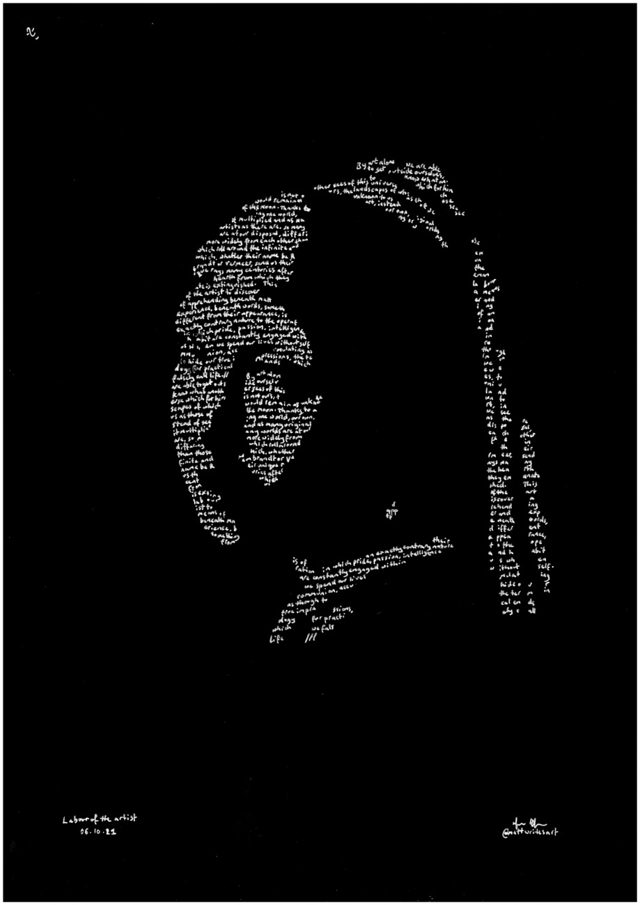 After Girl With A Pearl Earring (Vermeer), using a repeated quote by Proust